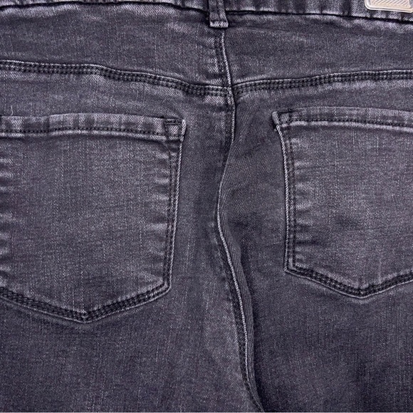 Size 8 Black Grey Bootcut Jeans  Cotton Blend Stretch Time And Tru Goth Punk - Picture 8 of 12